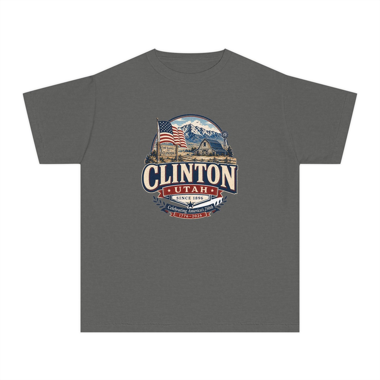 Clinton City Spirit Tee · Youth · Celebrating America's 250th