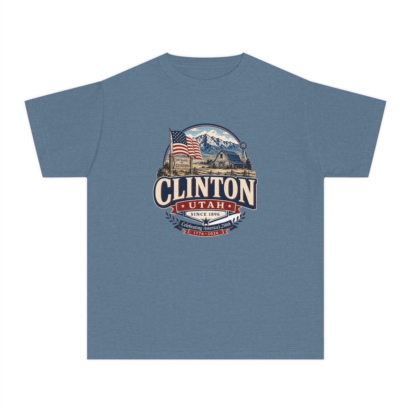 Clinton City Spirit Tee · Youth · Celebrating America's 250th
