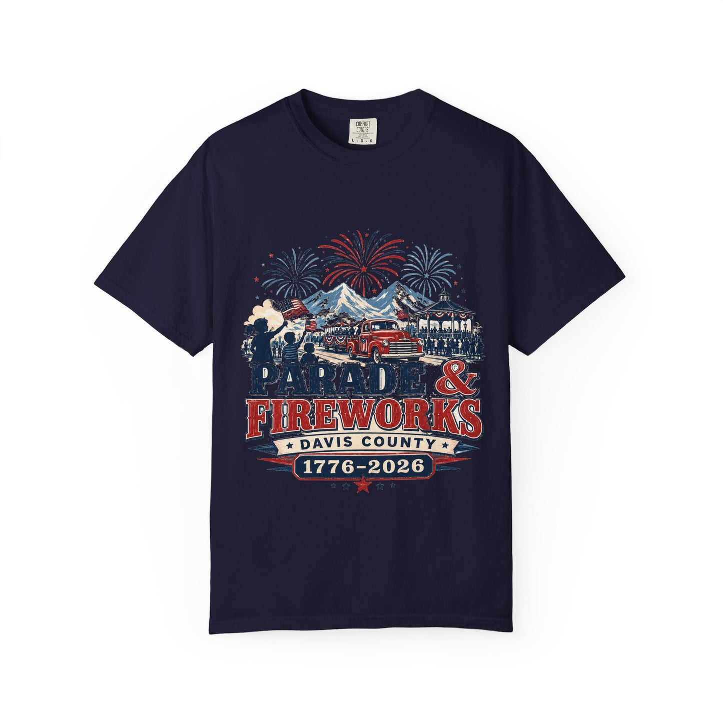 Parade & Fireworks Tee · Davis County 250 · 1776–2026