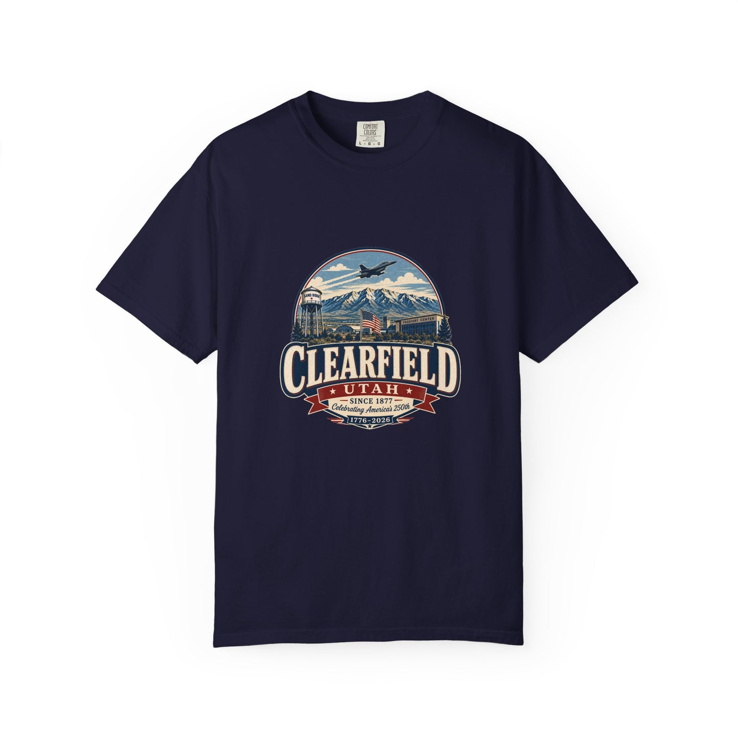 Clearfield City Spirit Tee · Celebrating America's 250th