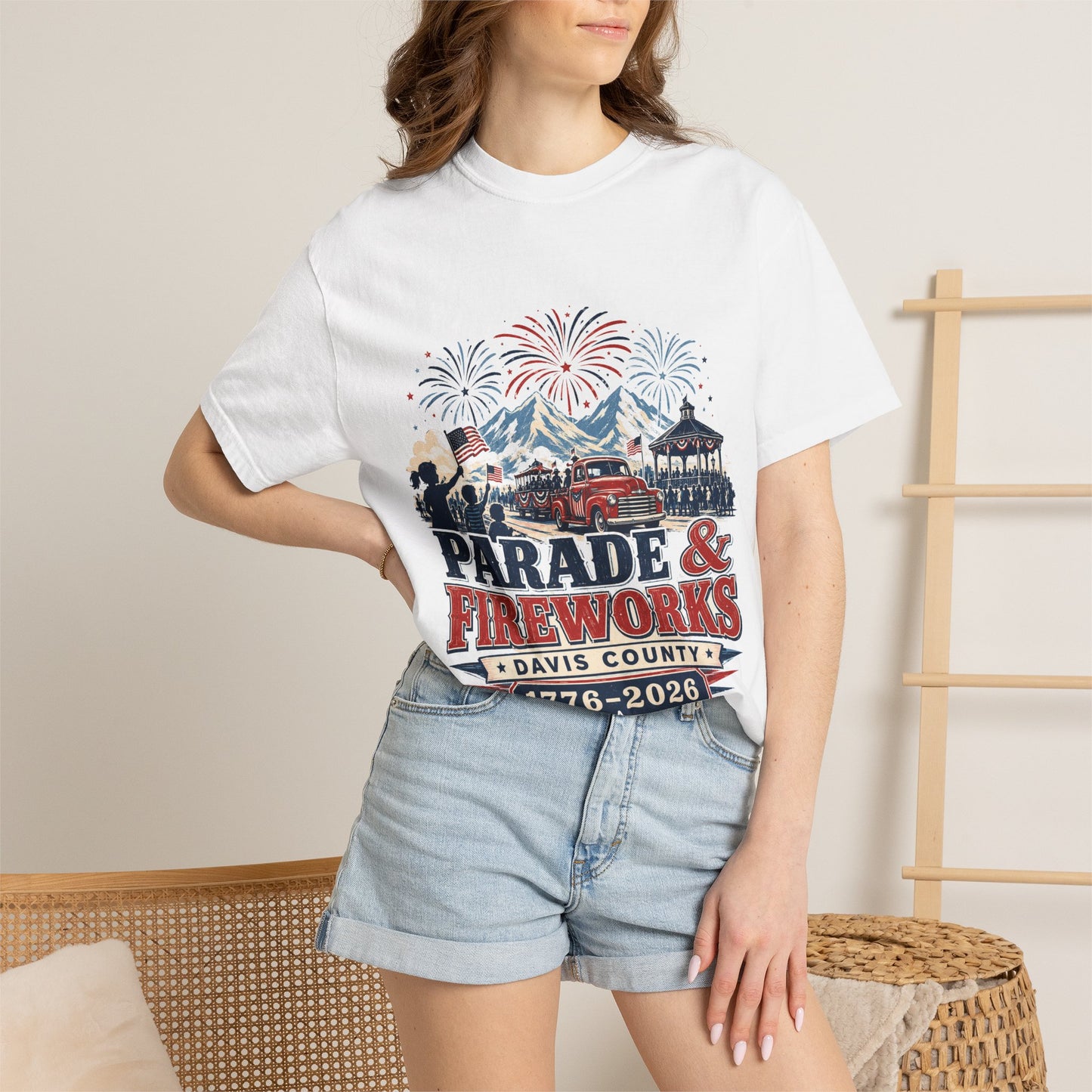 Parade & Fireworks Tee · Davis County 250 · 1776–2026
