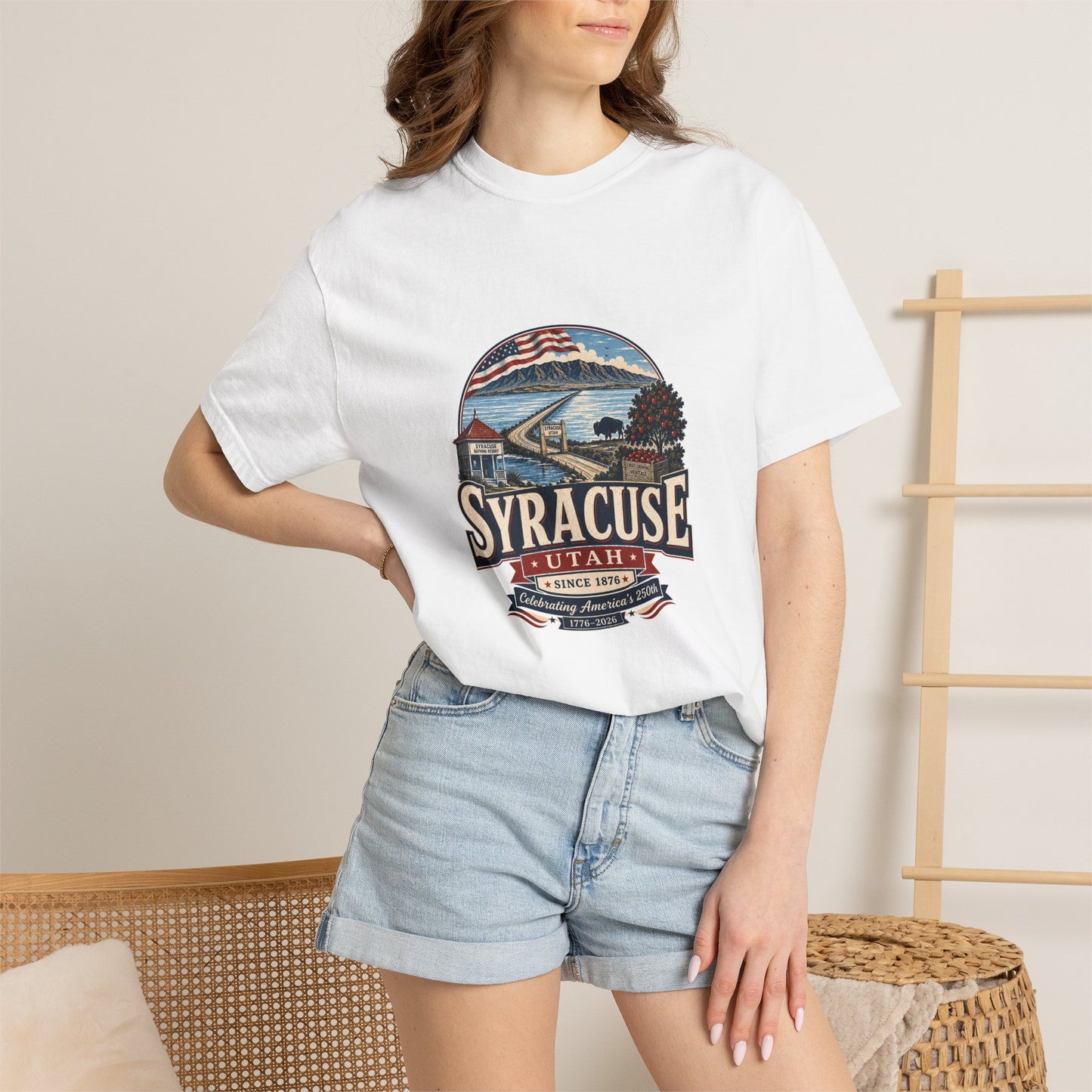 Syracuse City Spirit Tee · Celebrating America's 250th