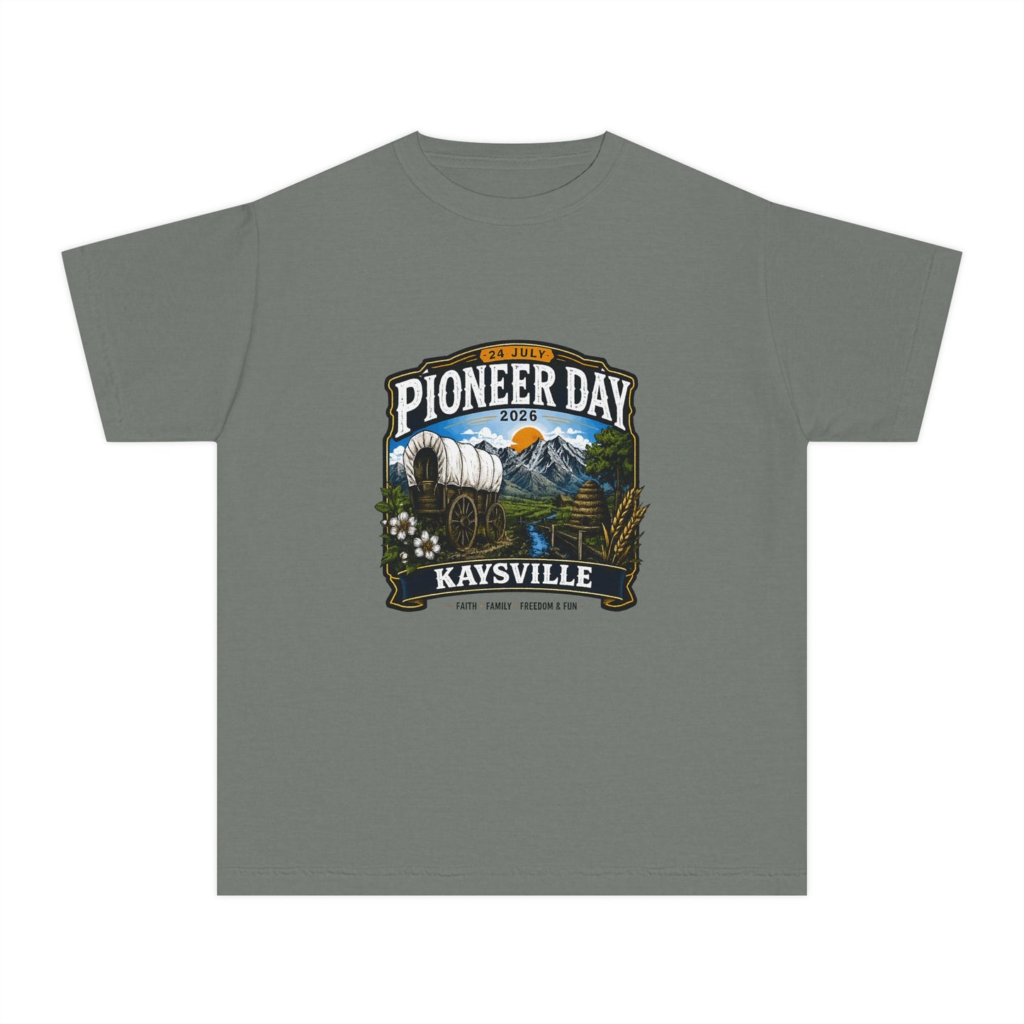 Kaysville Pioneer Day Tee · Youth · 24 July 2026