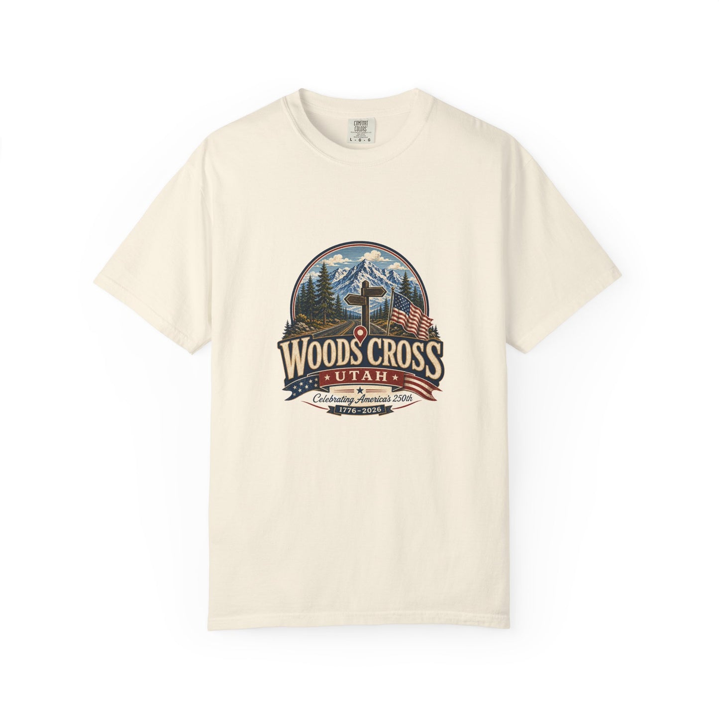 Woods Cross City Spirit Tee · Celebrating America's 250th