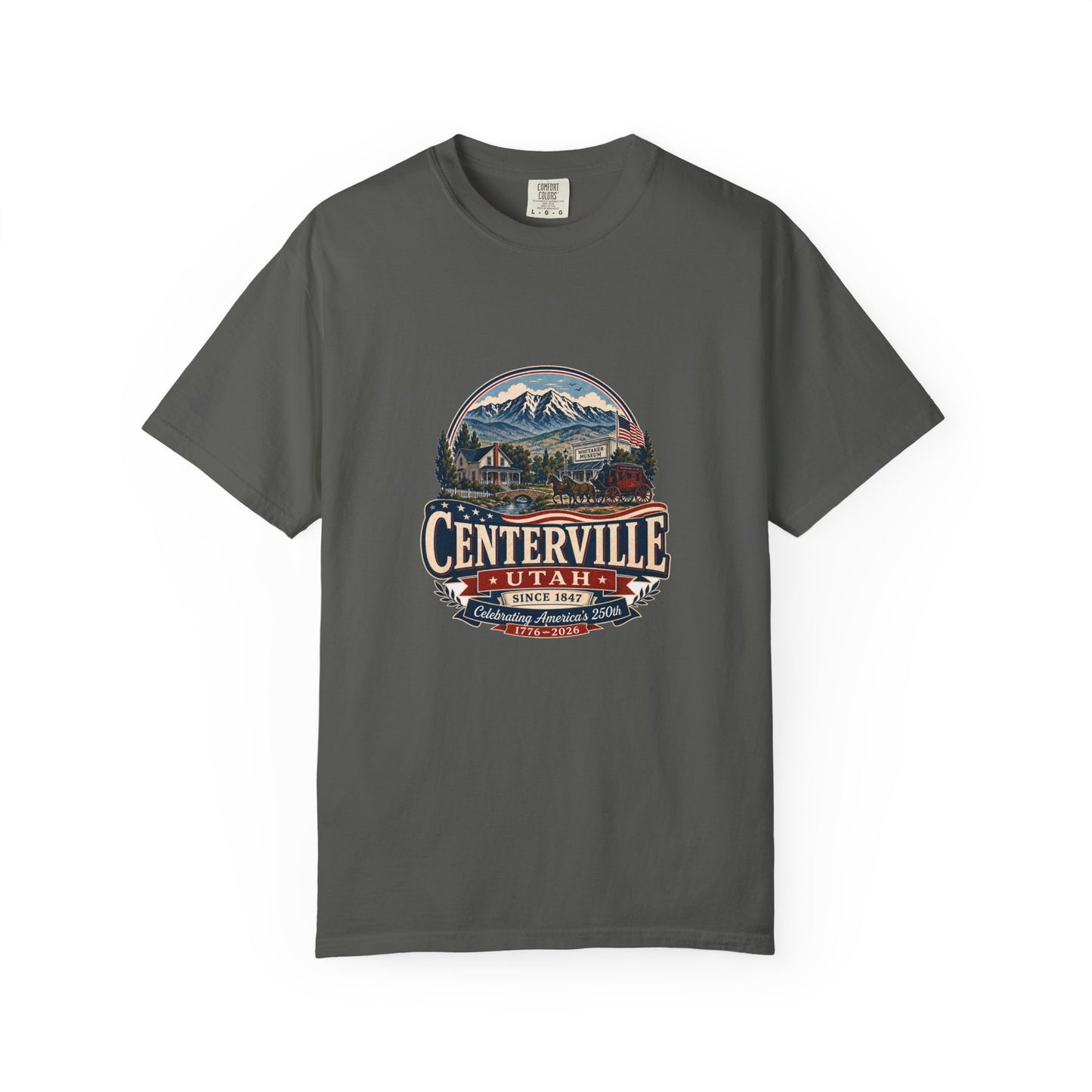 Centerville City Spirit Tee · Celebrating America's 250th