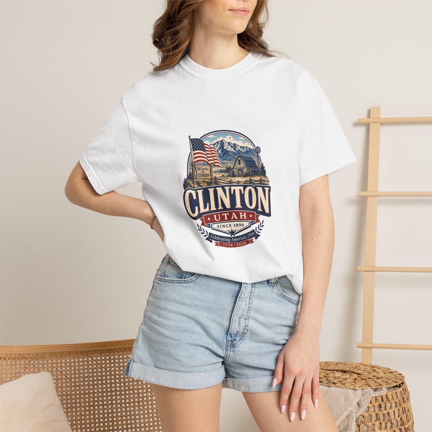 Clinton City Spirit Tee · Celebrating America's 250th