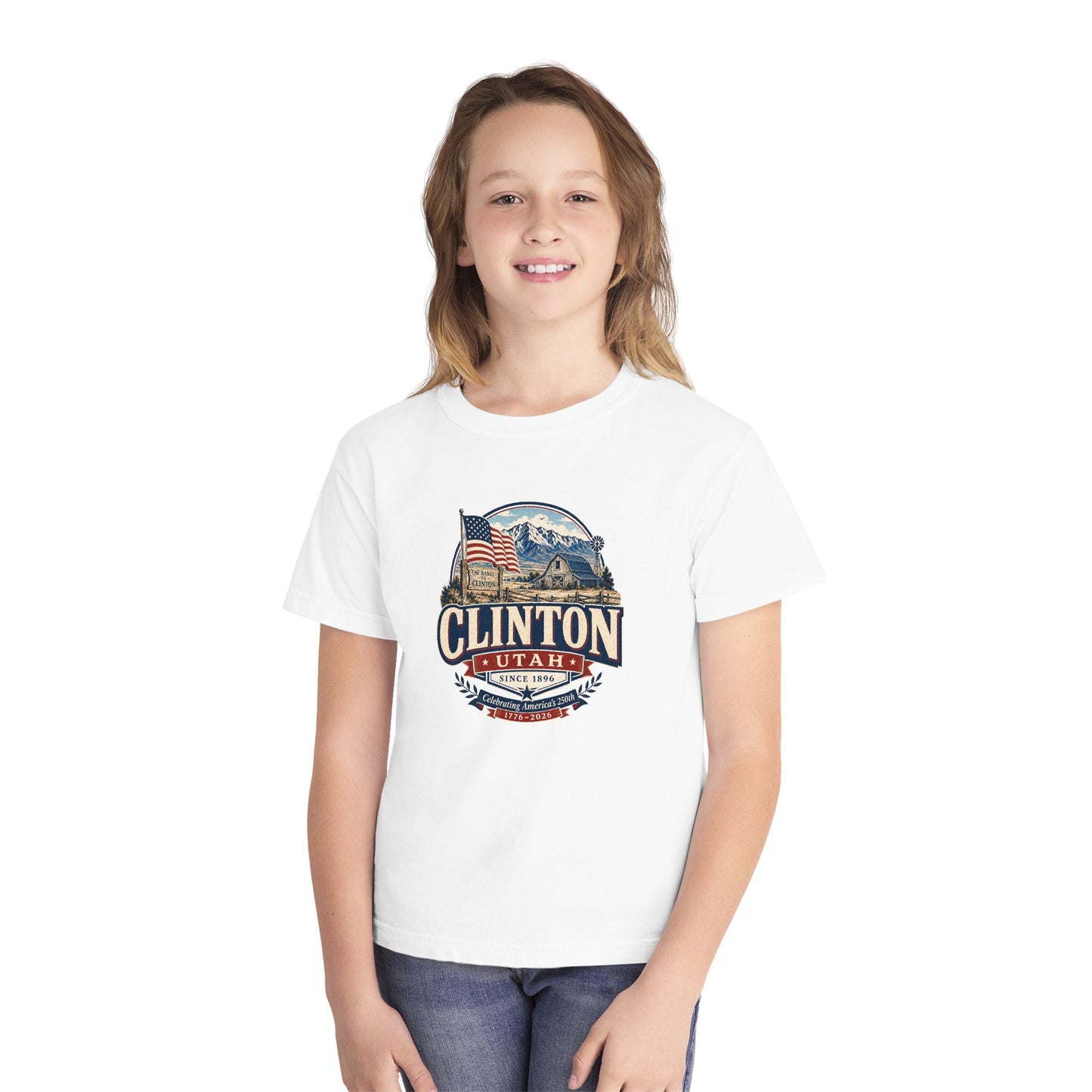 Clinton City Spirit Tee · Youth · Celebrating America's 250th