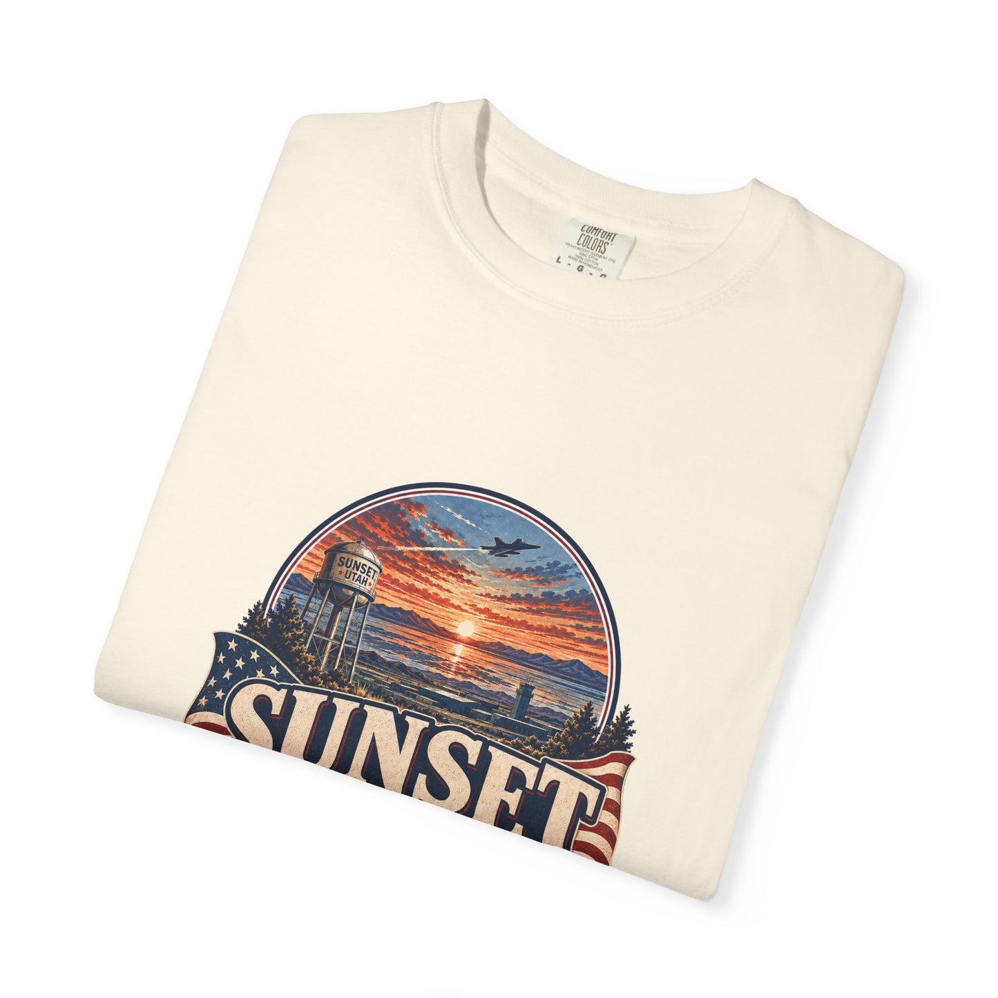 Sunset City Spirit Tee · Celebrating America's 250th