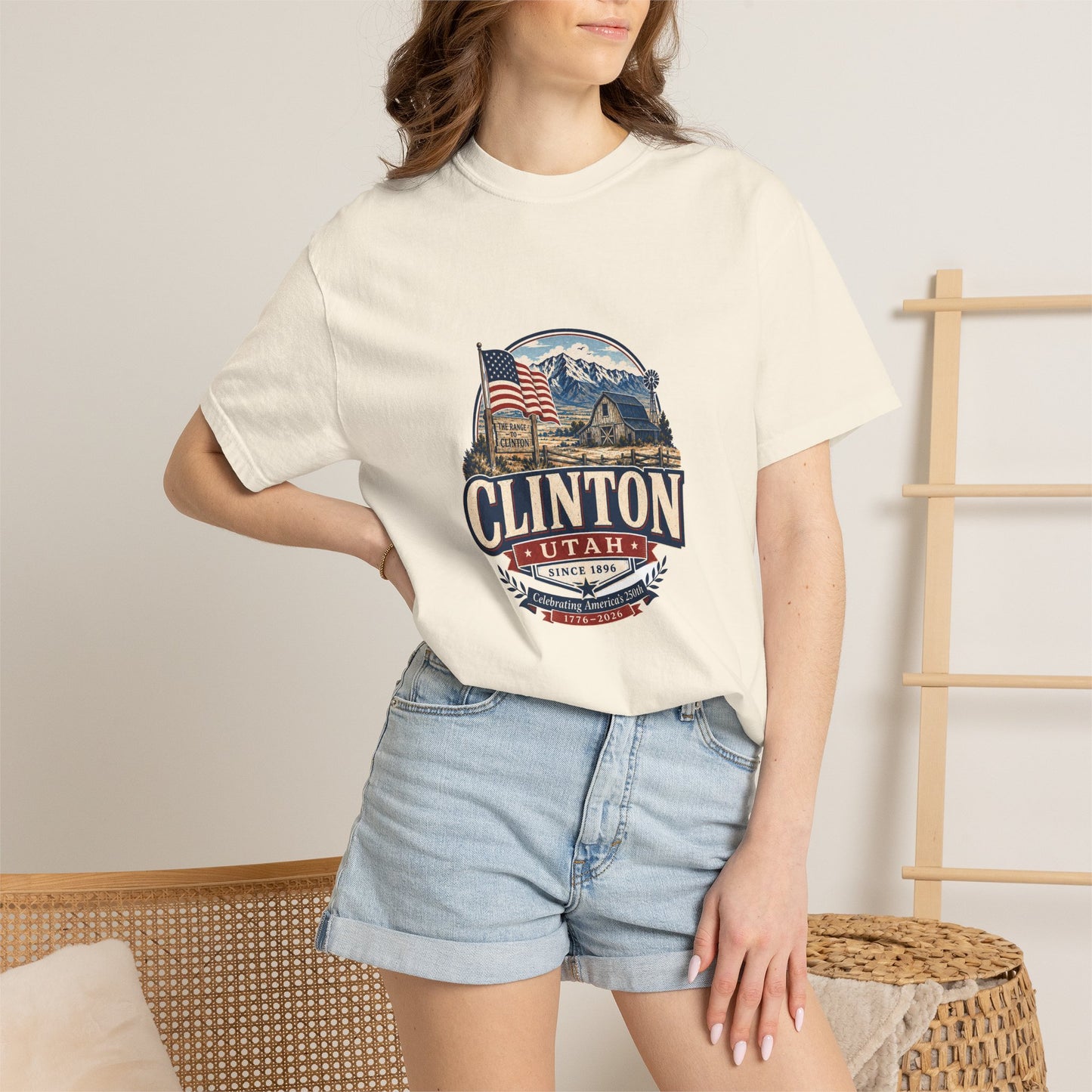 Clinton City Spirit Tee · Celebrating America's 250th