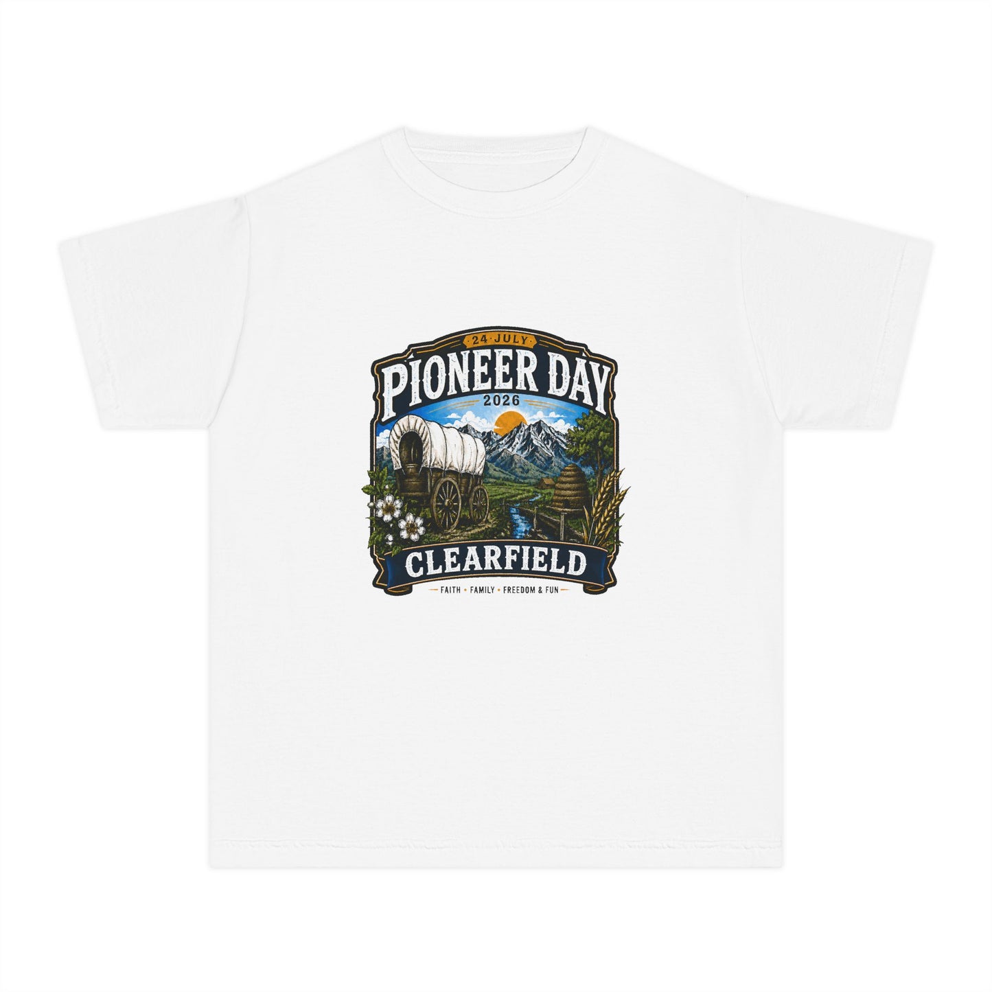 Clearfield Pioneer Day Tee · Youth · 24 July 2026