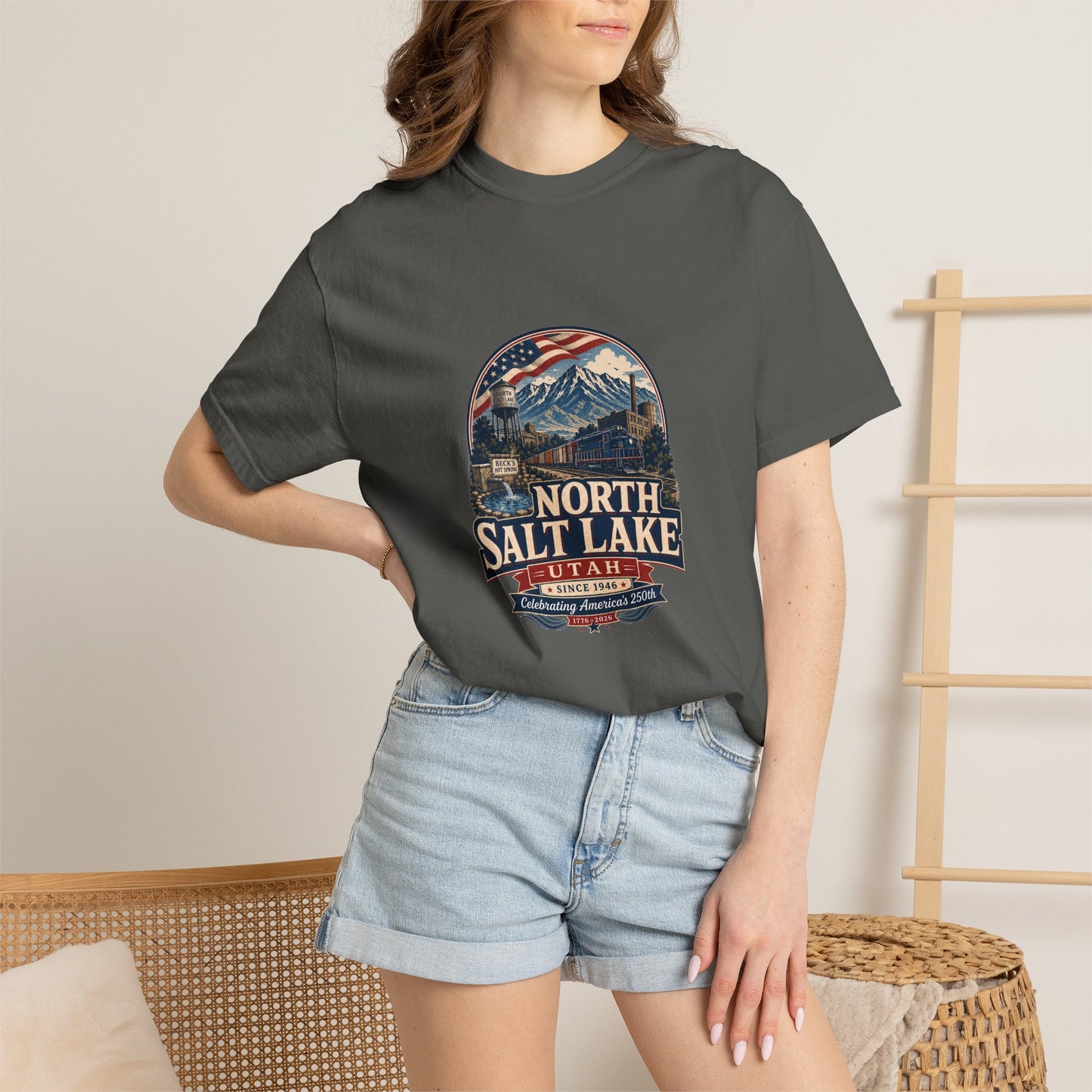 North Salt Lake City Spirit Tee · Celebrating America's 250th