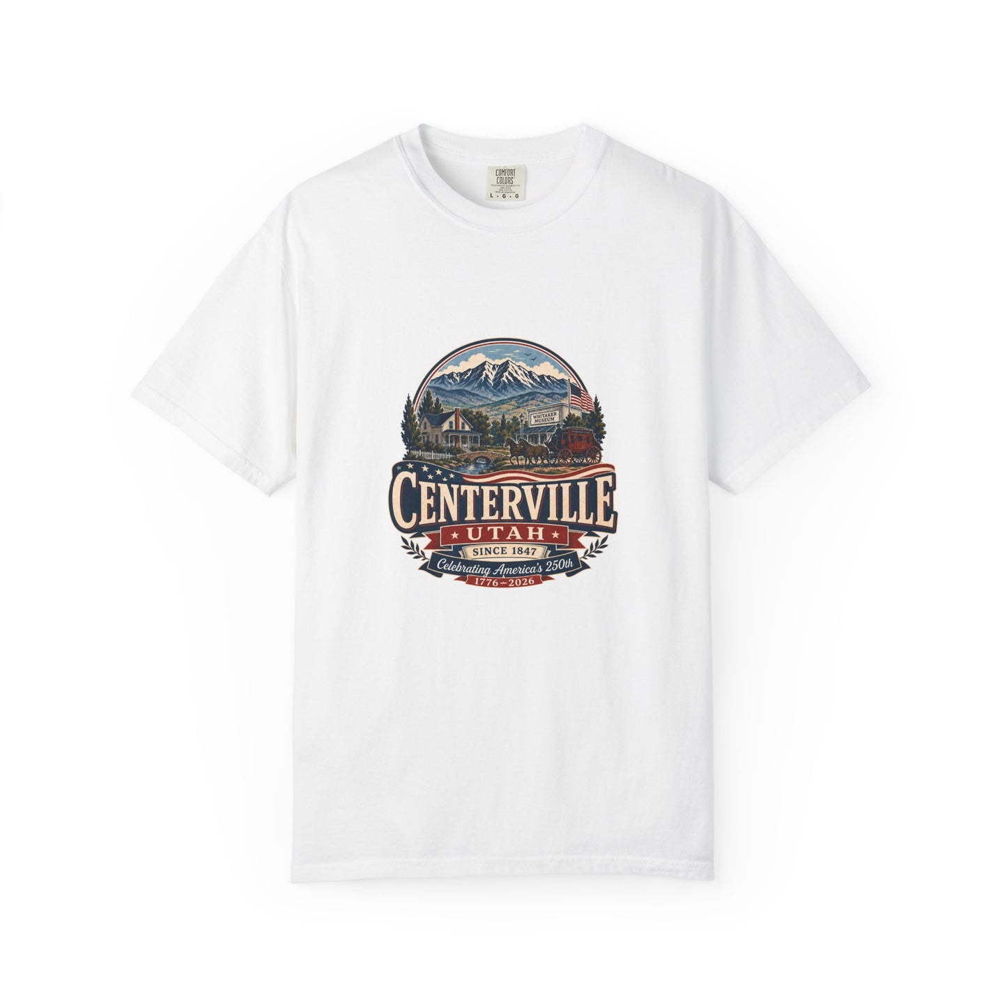 Centerville City Spirit Tee · Celebrating America's 250th
