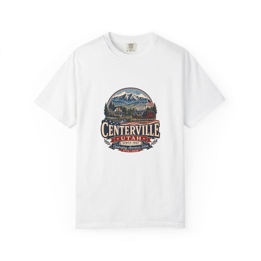 Centerville City Spirit Tee · Celebrating America's 250th