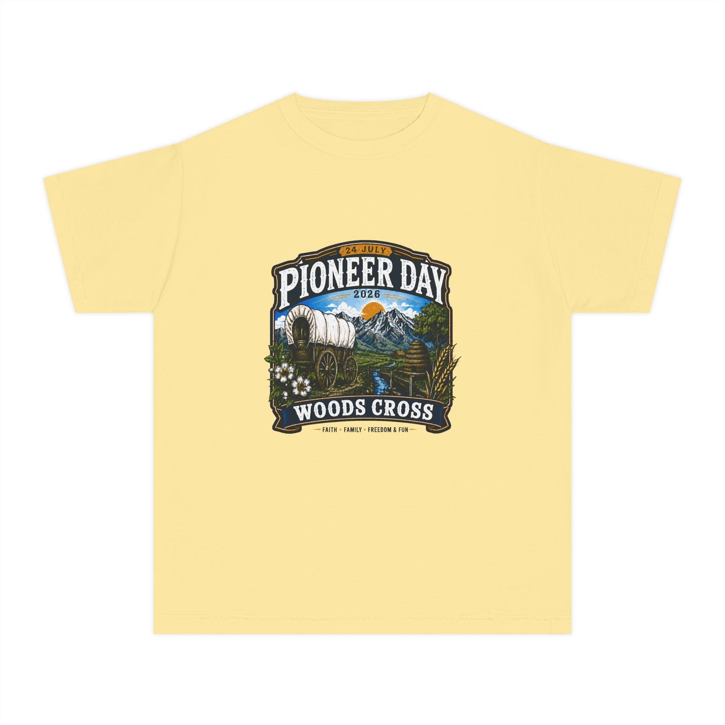 Woods Cross Pioneer Day Tee · Youth · 24 July 2026