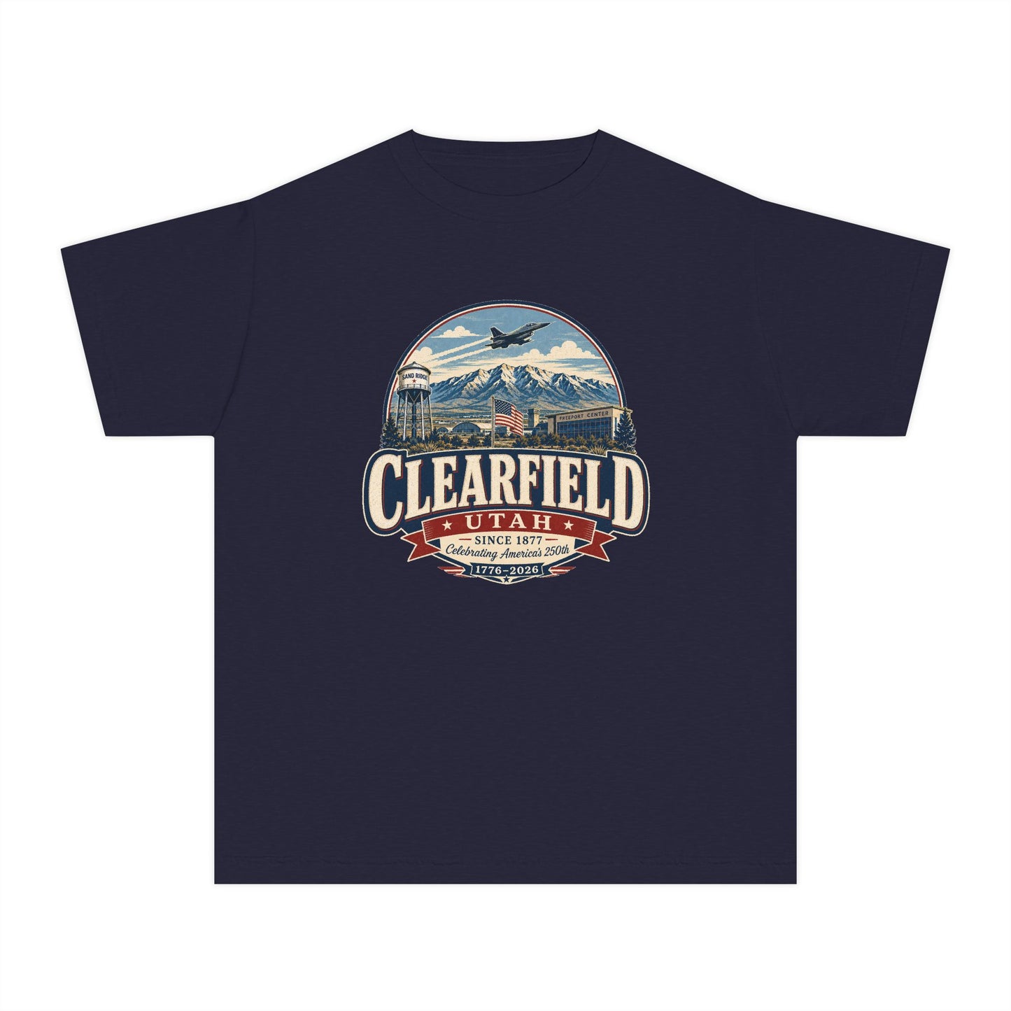 Clearfield City Spirit Tee · Youth · Celebrating America's 250th