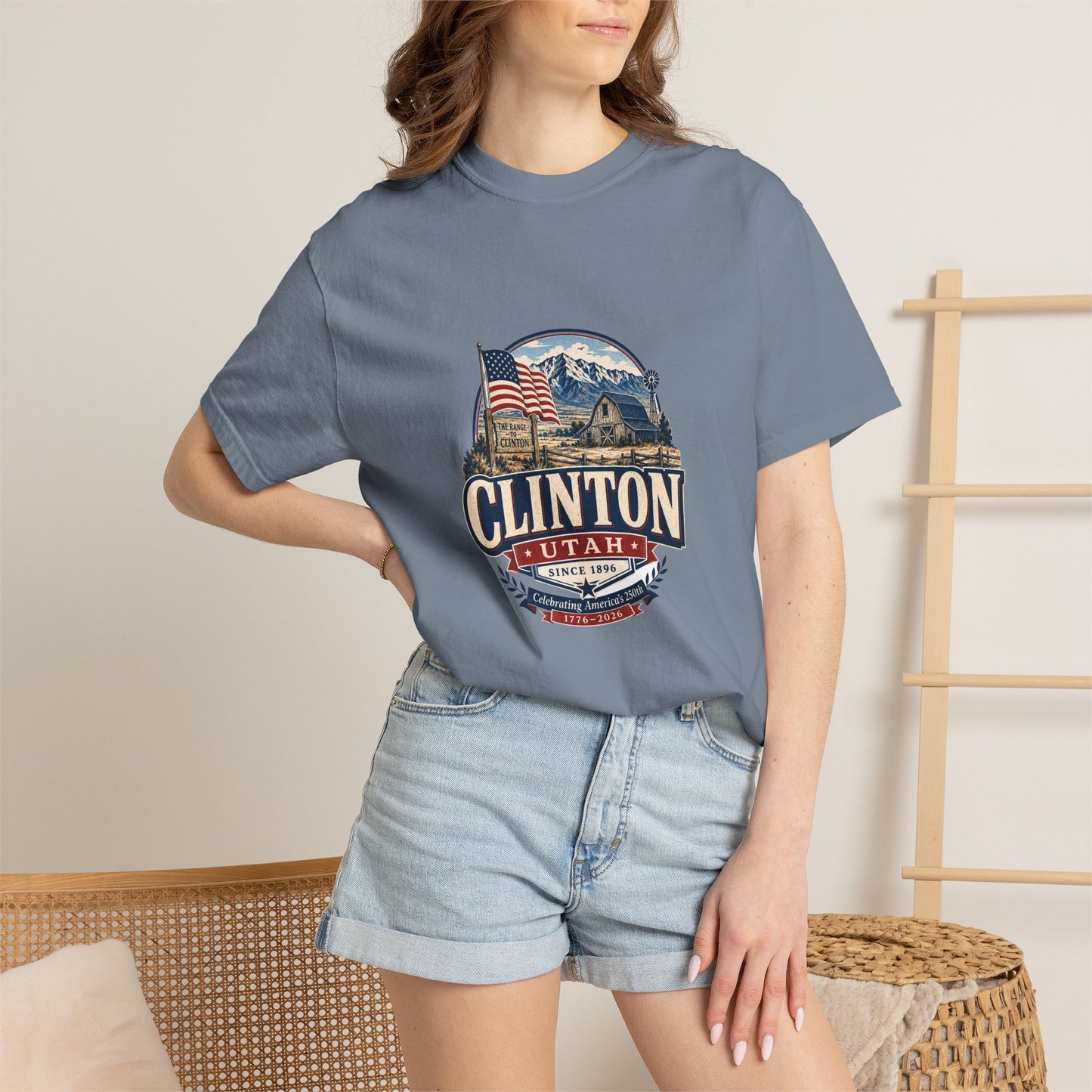 Clinton City Spirit Tee · Celebrating America's 250th