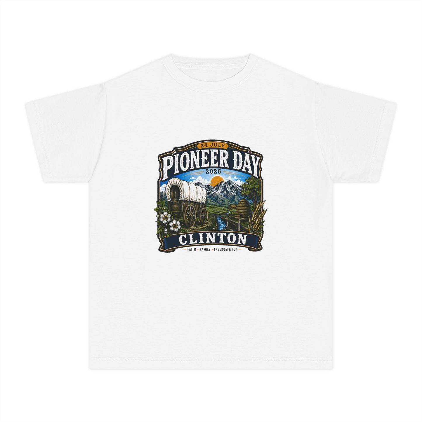 Clinton Pioneer Day Tee · Youth · 24 July 2026