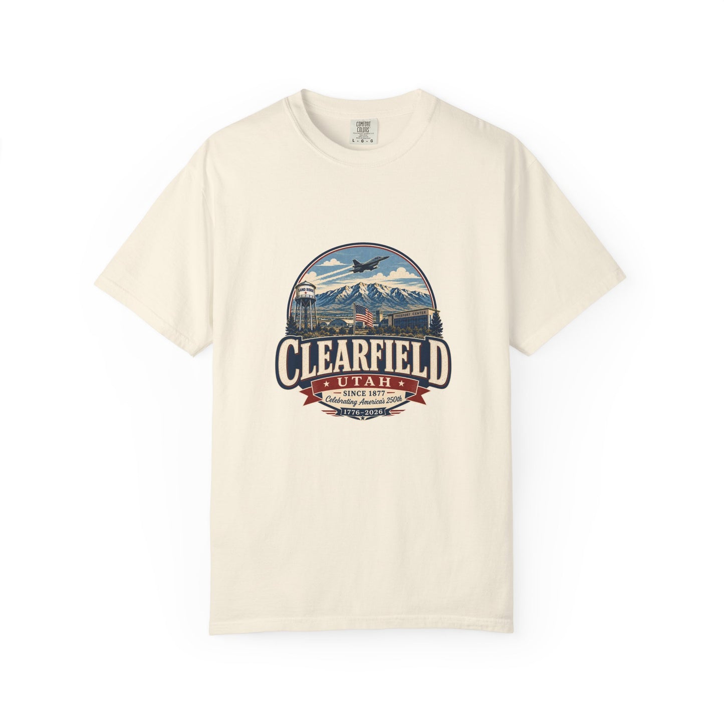 Clearfield City Spirit Tee · Celebrating America's 250th