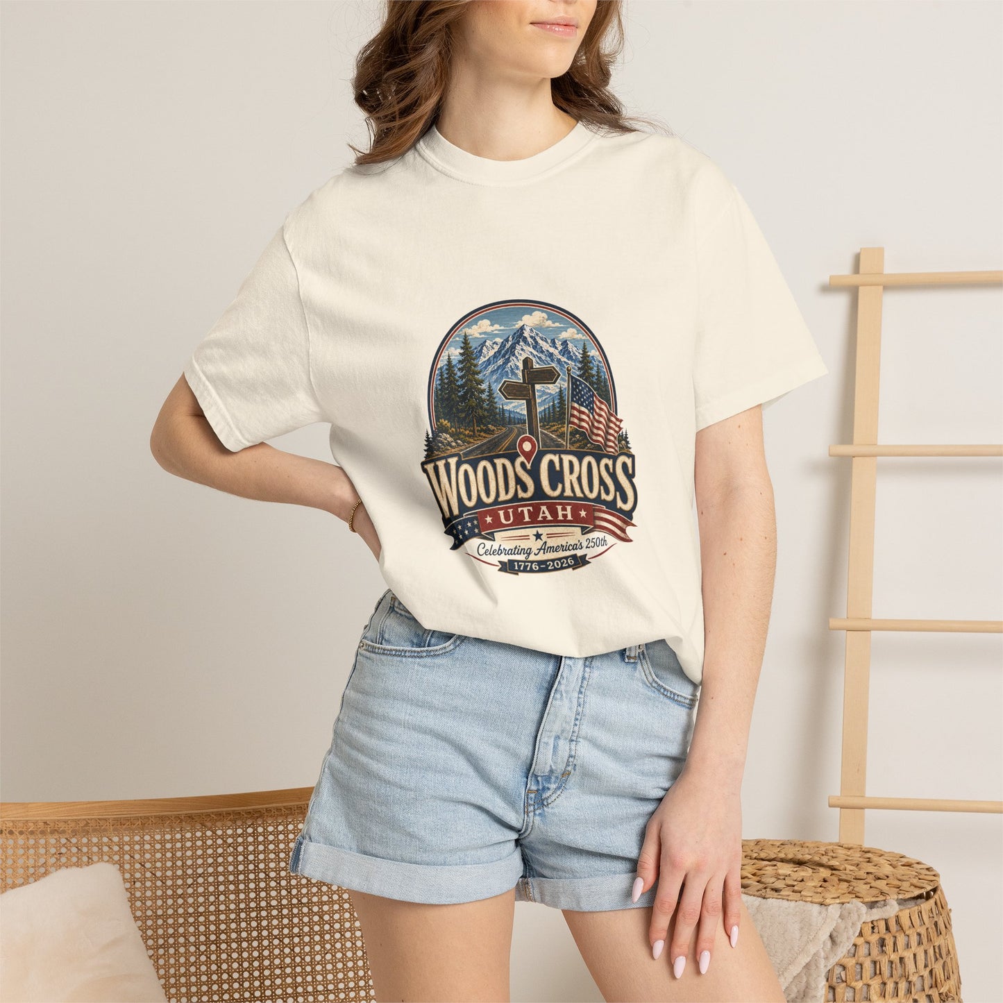 Woods Cross City Spirit Tee · Celebrating America's 250th