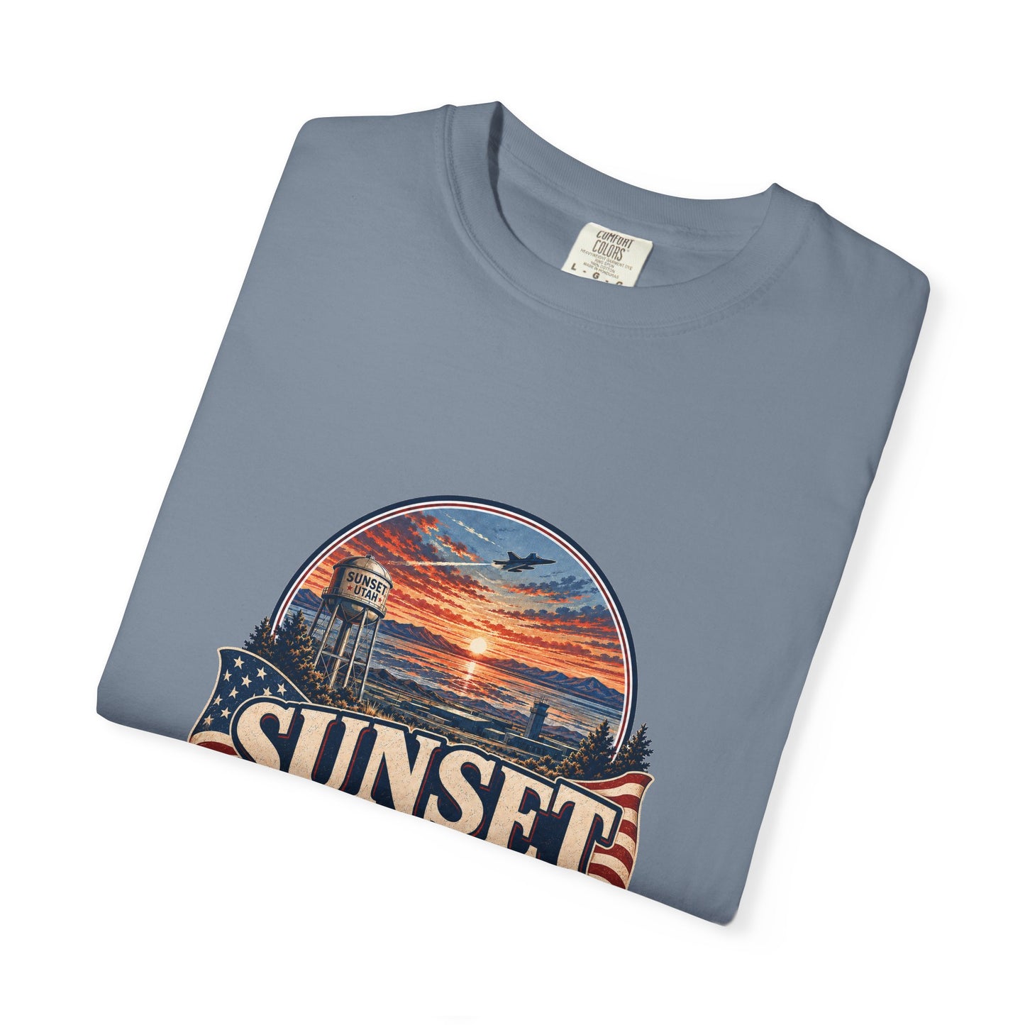 Sunset City Spirit Tee · Celebrating America's 250th