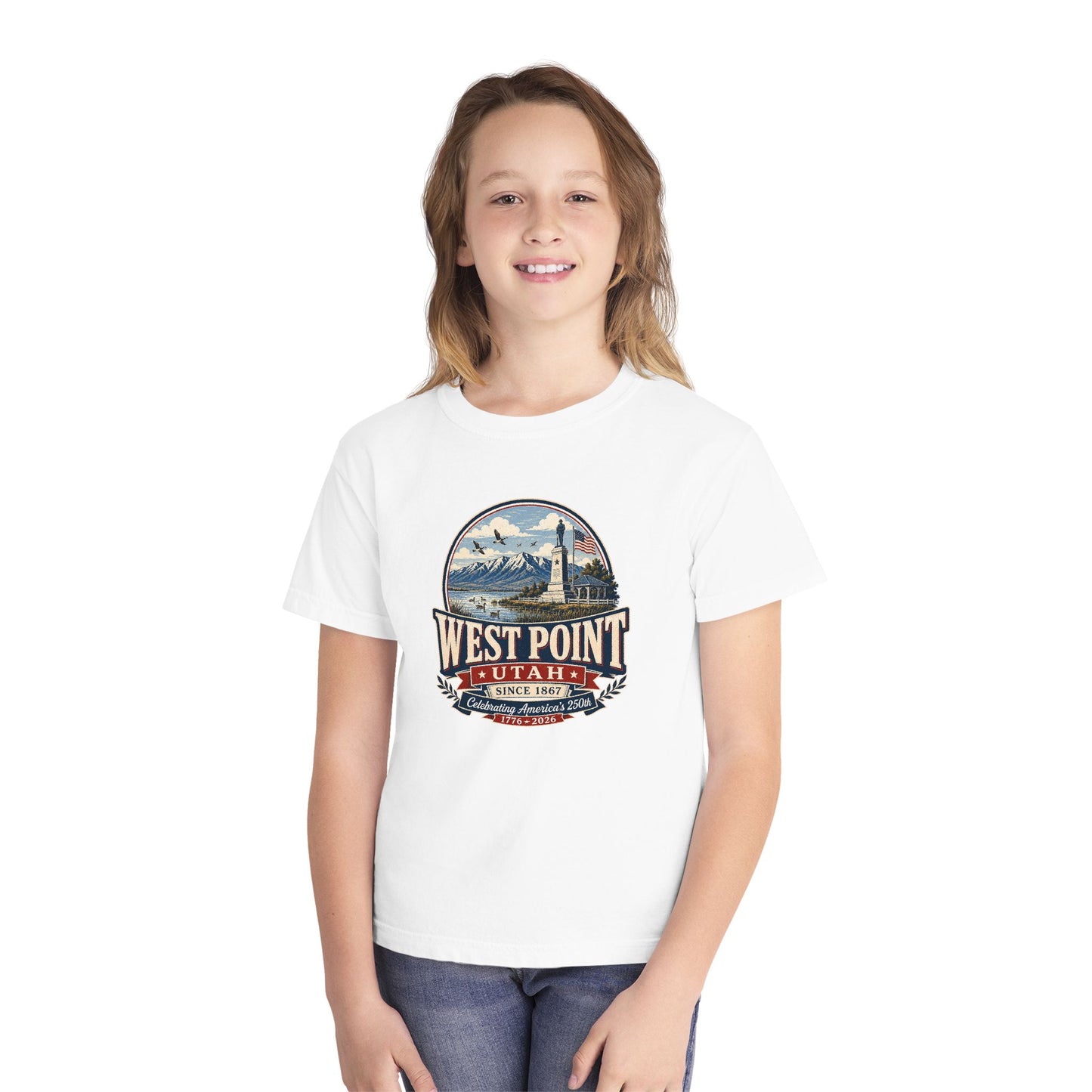 West Point City Spirit Tee · Youth · Celebrating America's 250th