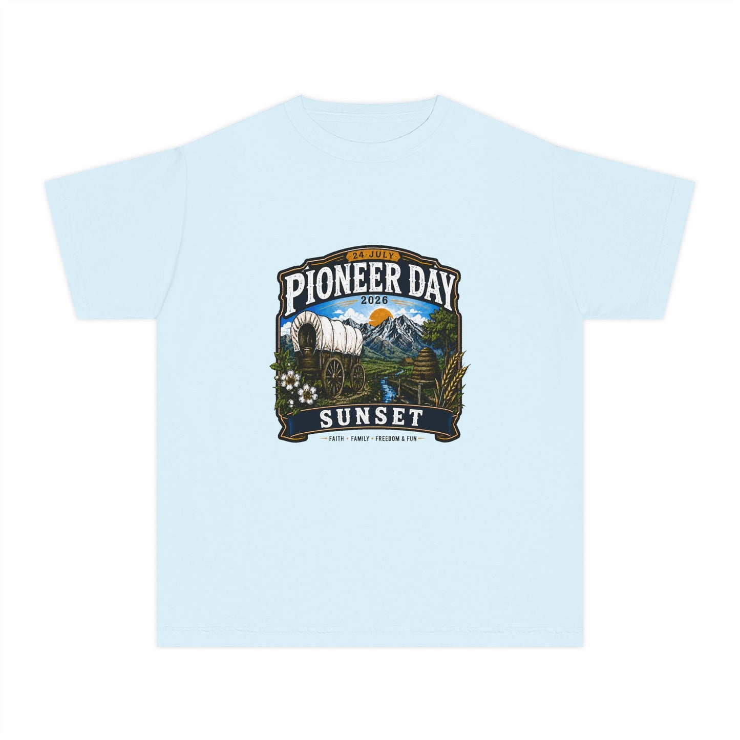Sunset Pioneer Day Tee · Youth · 24 July 2026