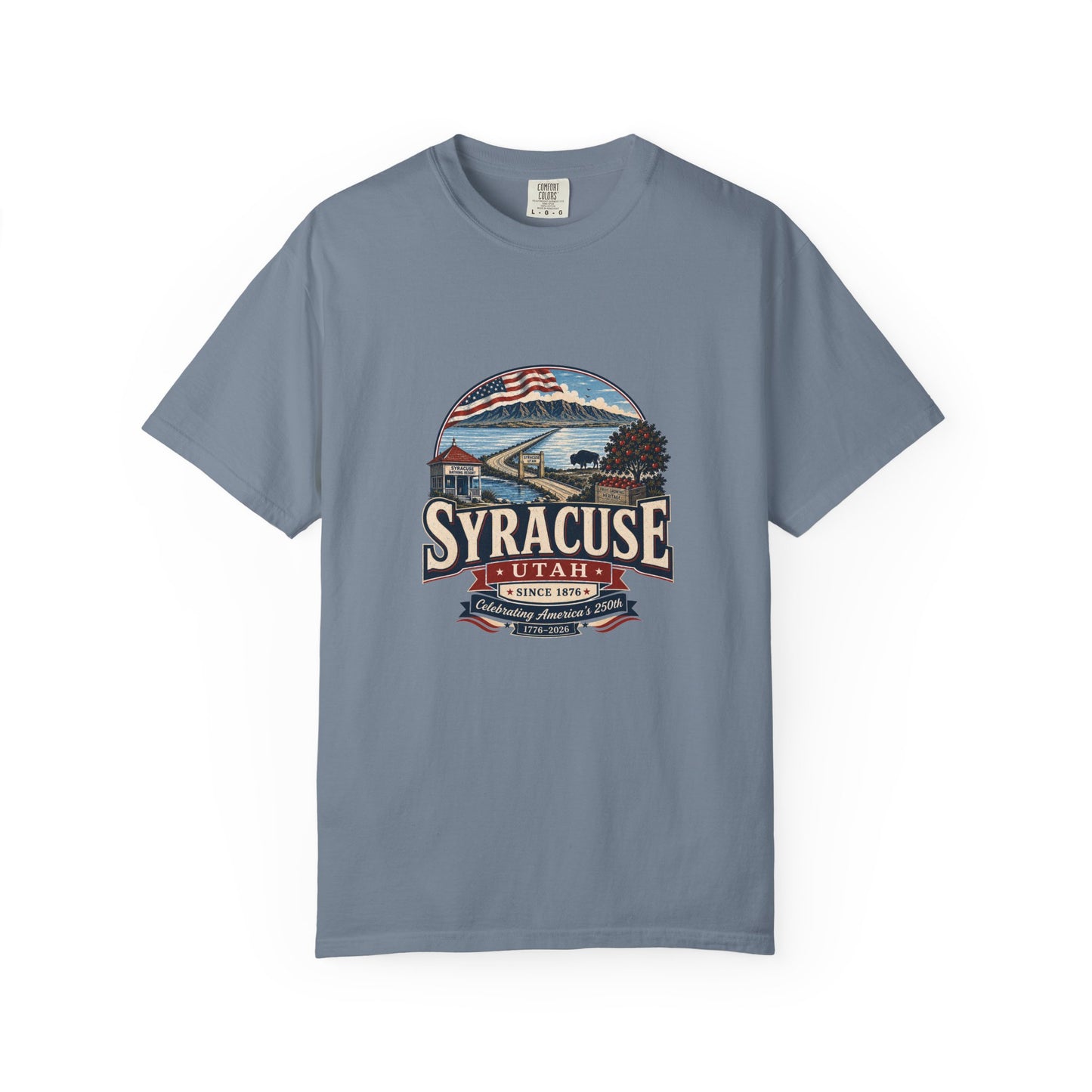 Syracuse City Spirit Tee · Celebrating America's 250th