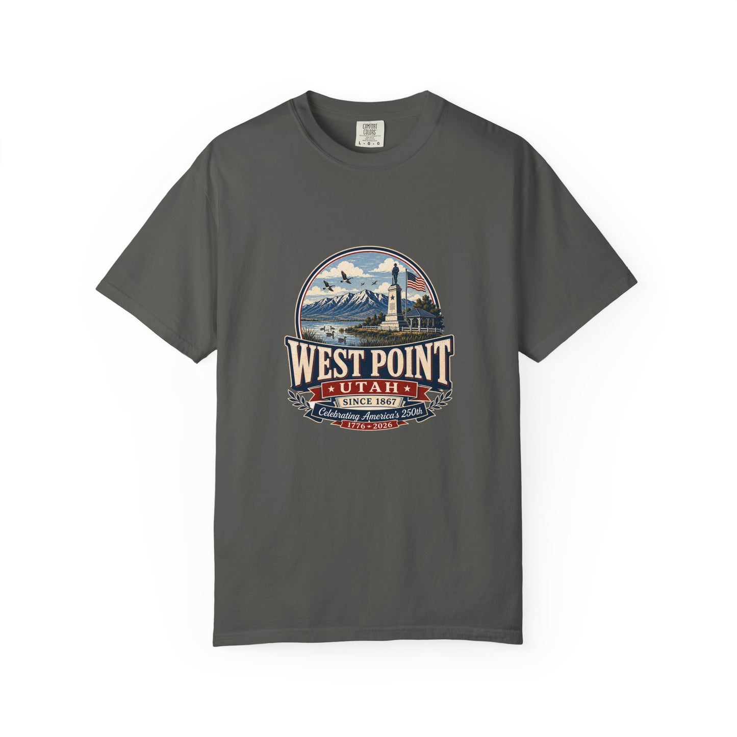 West Point City Spirit Tee · Celebrating America's 250th