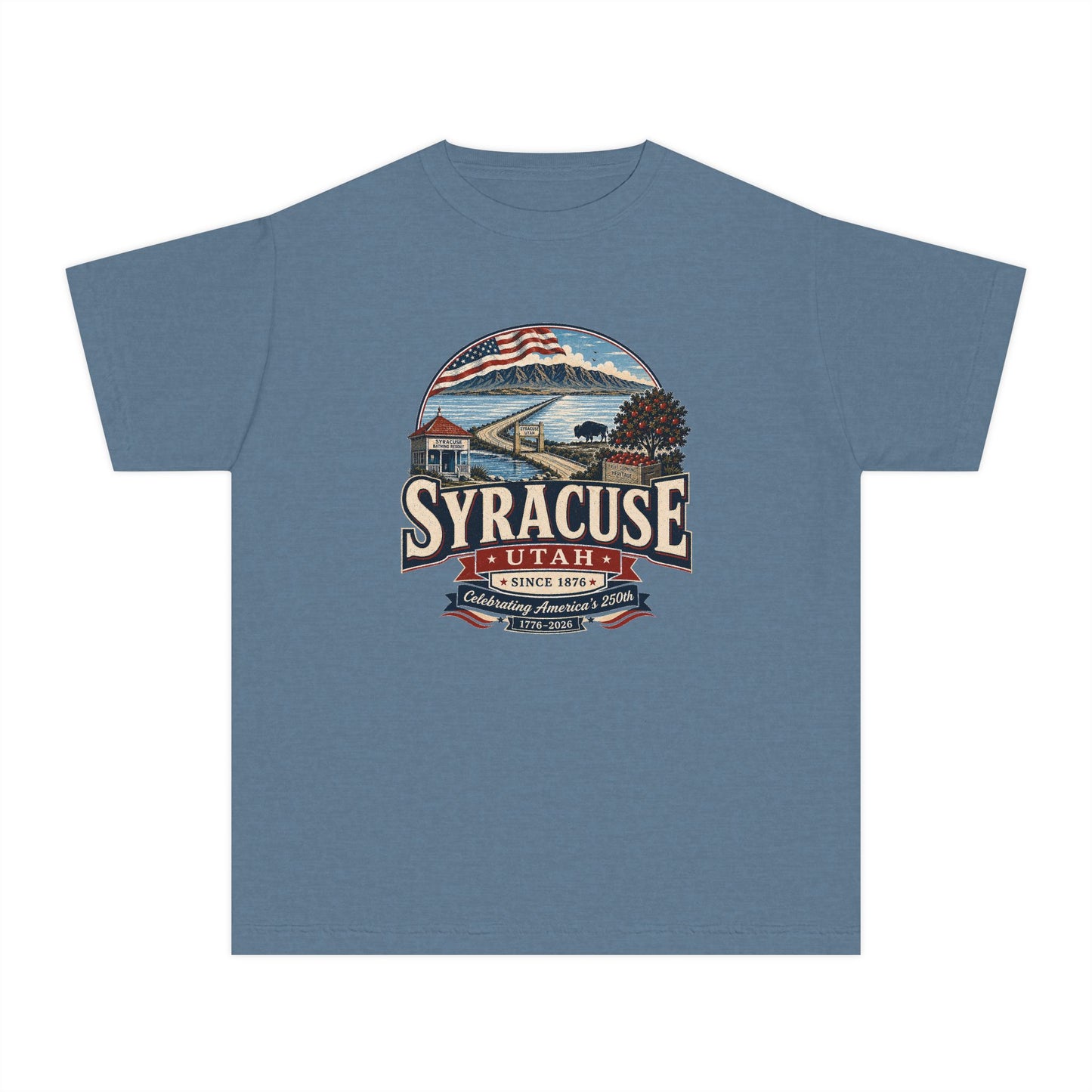 Syracuse City Spirit Tee · Youth · Celebrating America's 250th