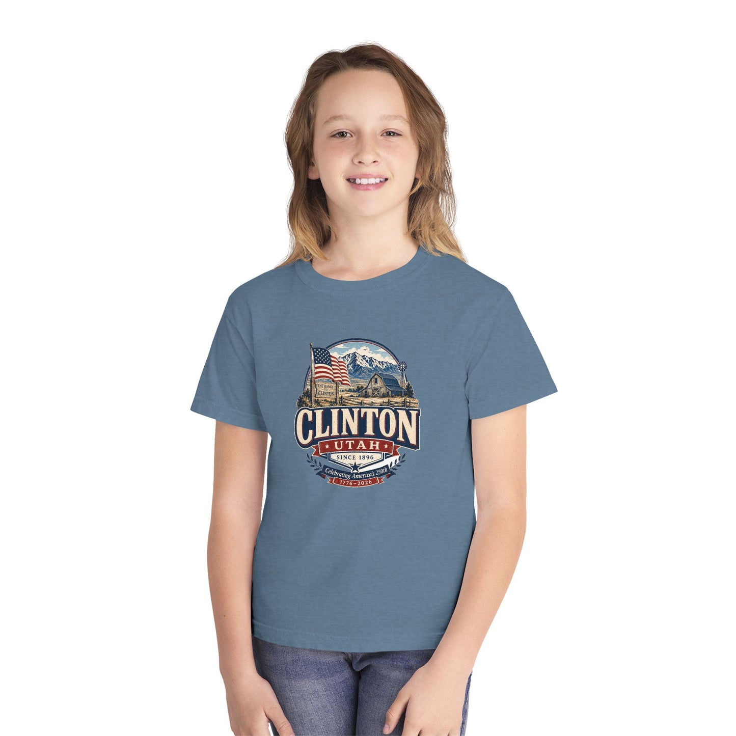 Clinton City Spirit Tee · Youth · Celebrating America's 250th