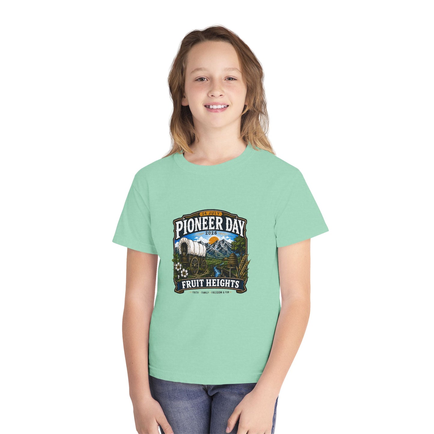 Fruit Heights Pioneer Day Tee · Youth · 24 July 2026