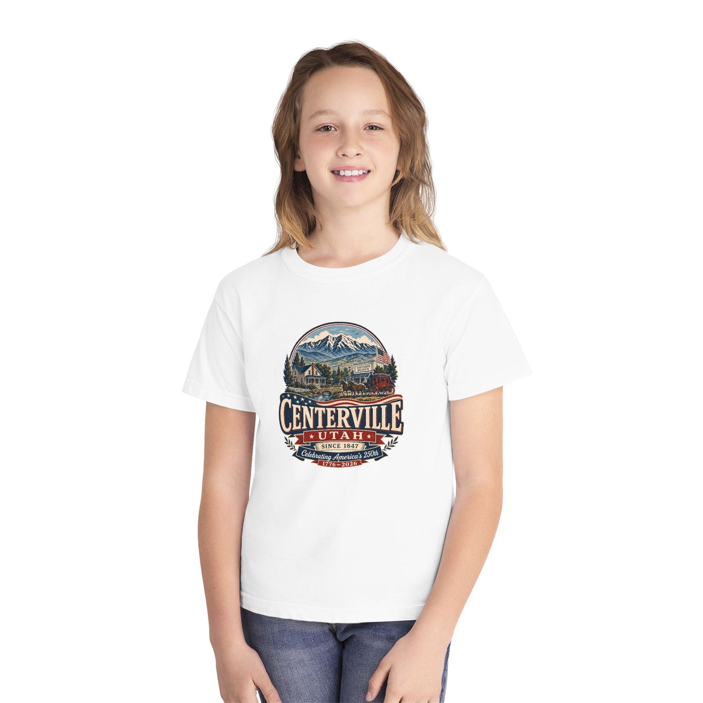 Centerville City Spirit Tee · Youth · Celebrating America's 250th