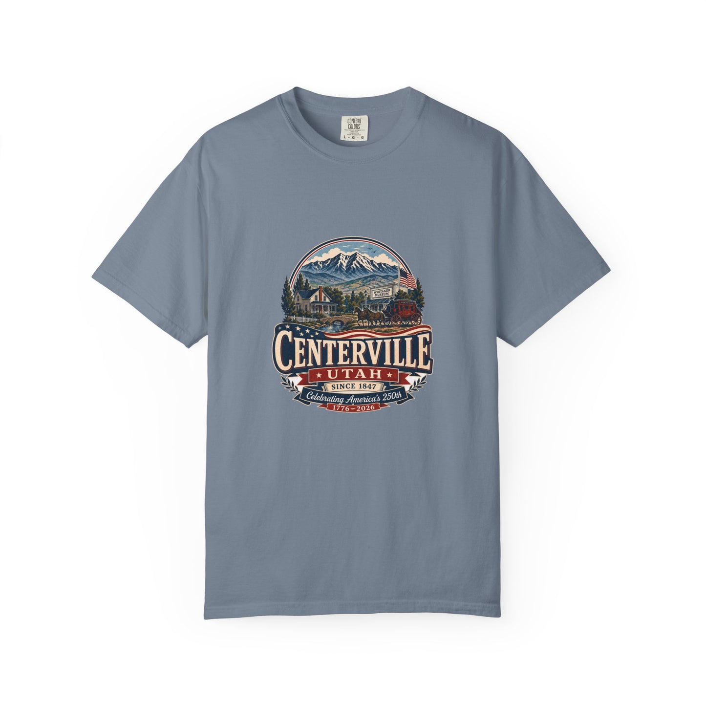 Centerville City Spirit Tee · Celebrating America's 250th