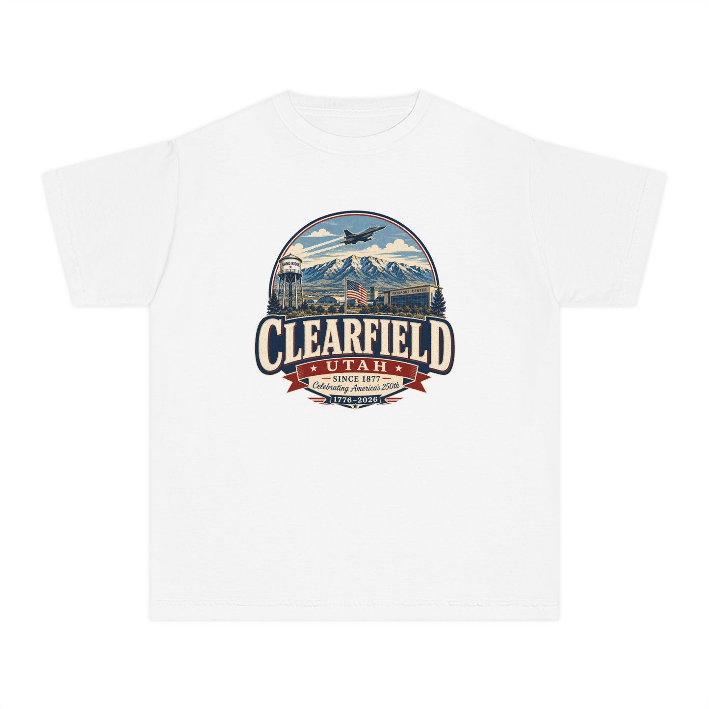 Clearfield City Spirit Tee · Youth · Celebrating America's 250th