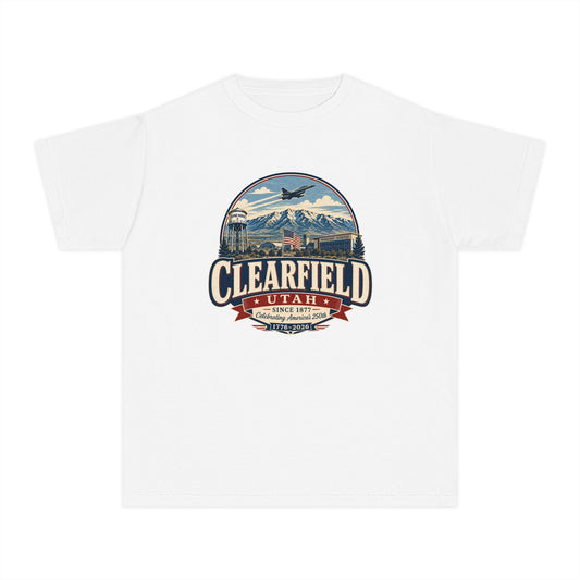 Clearfield City Spirit Tee · Youth · Celebrating America's 250th