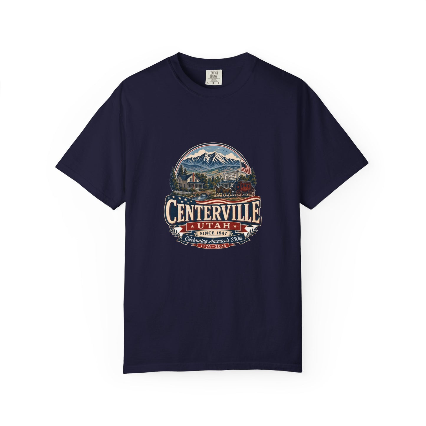 Centerville City Spirit Tee · Celebrating America's 250th