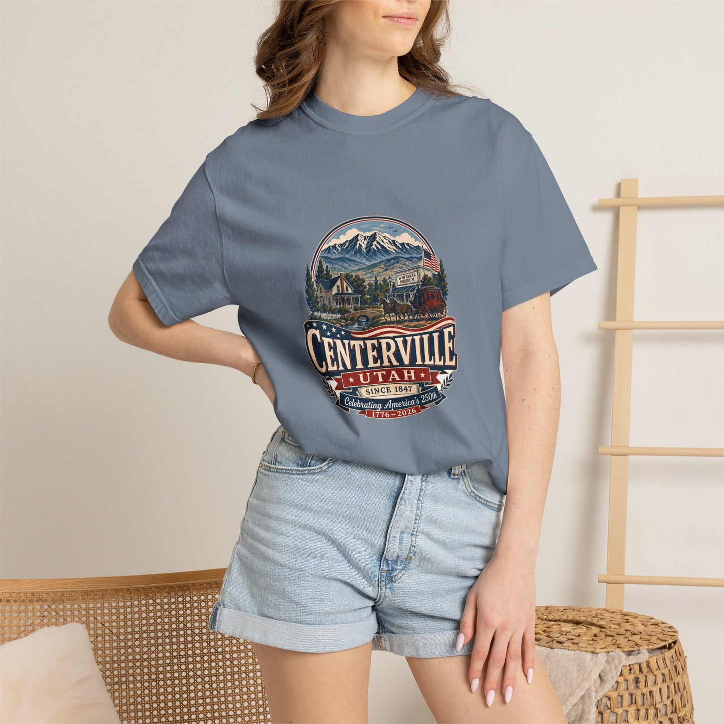 Centerville City Spirit Tee · Celebrating America's 250th