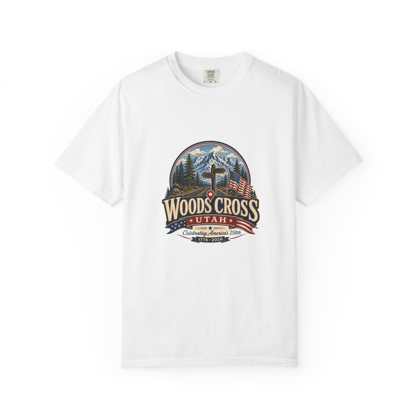 Woods Cross City Spirit Tee · Celebrating America's 250th