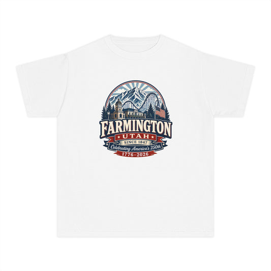 Farmington City Spirit Tee · Youth · Celebrating America's 250th