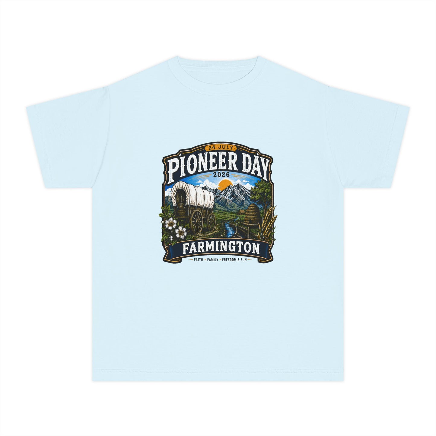 Farmington Pioneer Day Tee · Youth · 24 July 2026