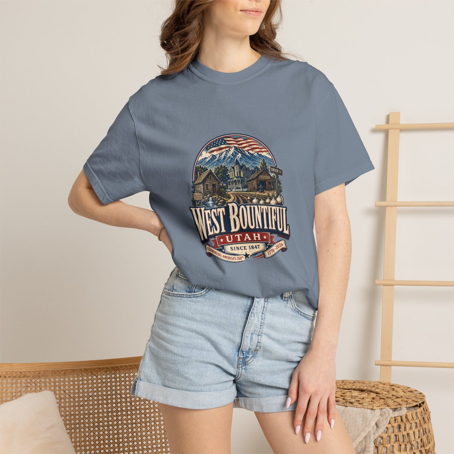 West Bountiful City Spirit Tee · Celebrating America's 250th