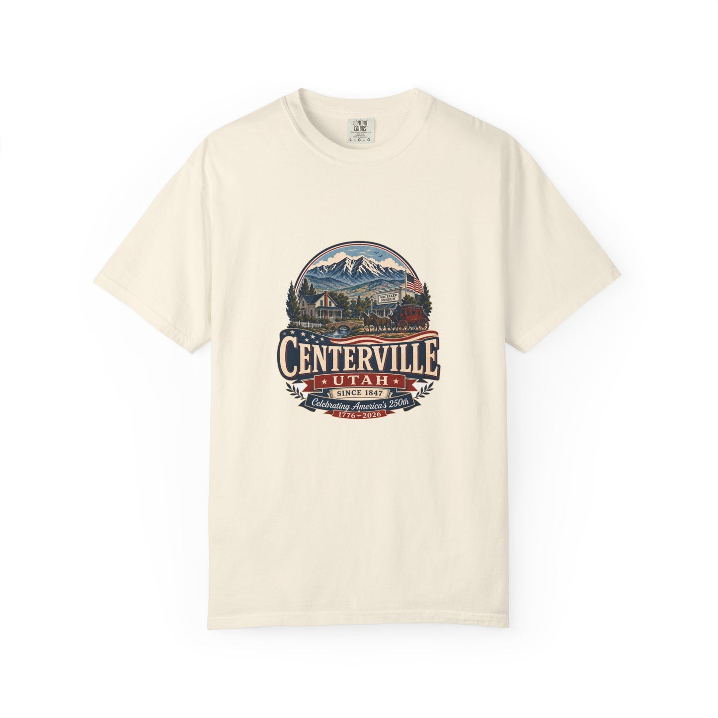 Centerville City Spirit Tee · Celebrating America's 250th