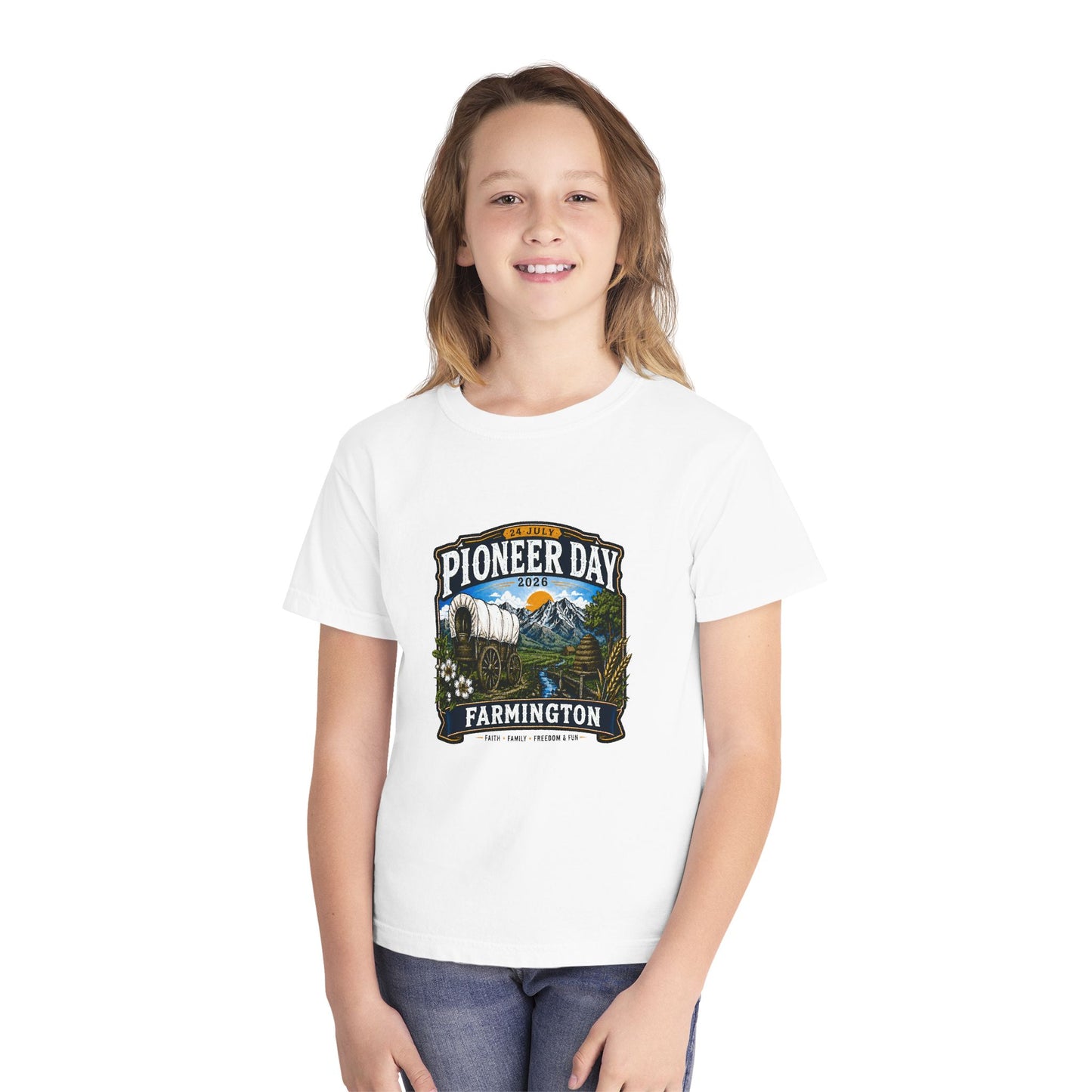Farmington Pioneer Day Tee · Youth · 24 July 2026