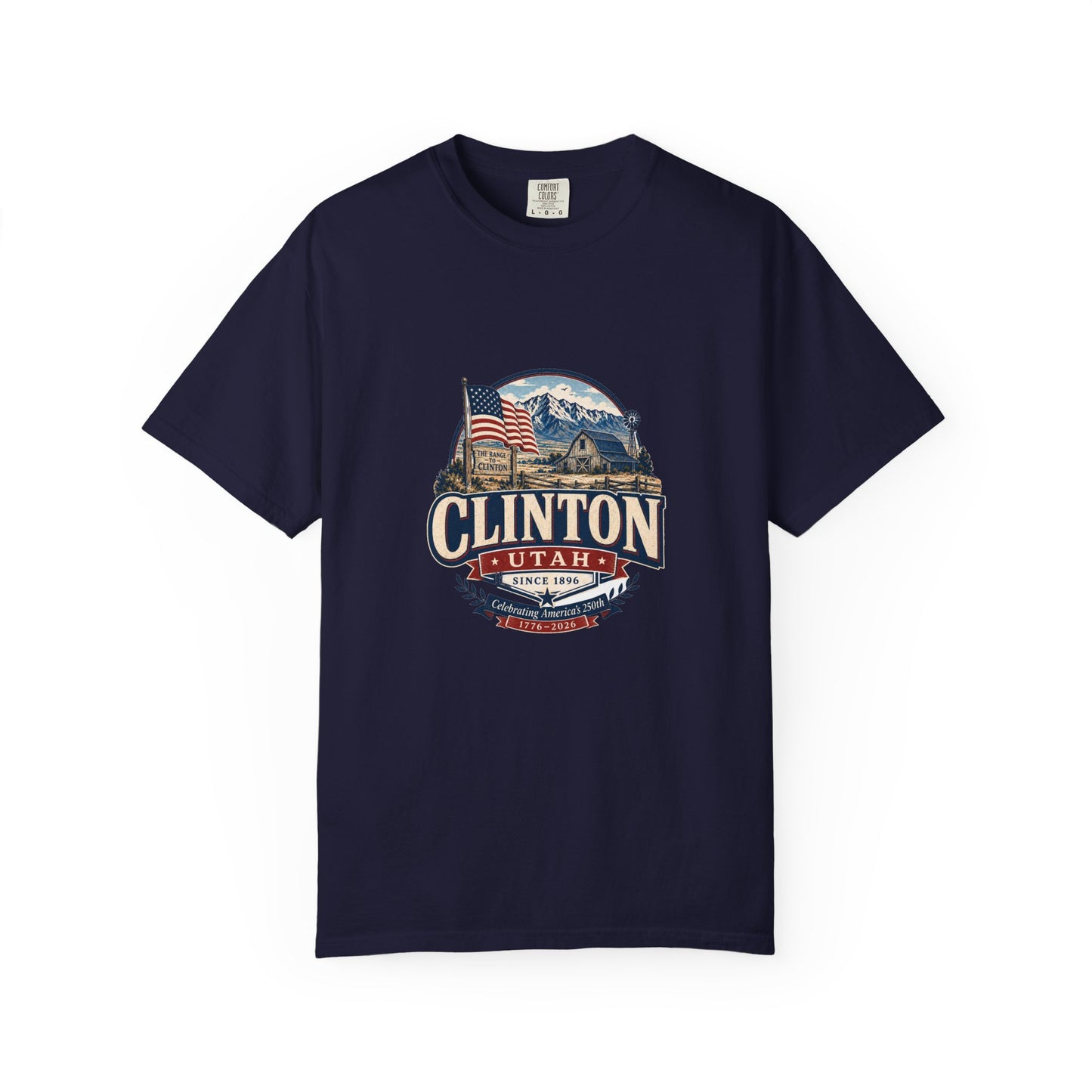 Clinton City Spirit Tee · Celebrating America's 250th