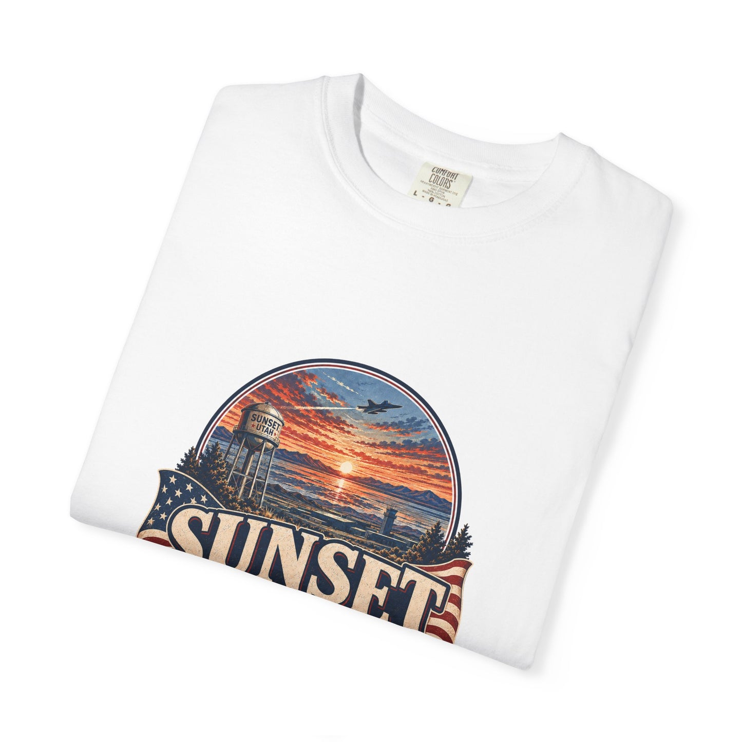 Sunset City Spirit Tee · Celebrating America's 250th