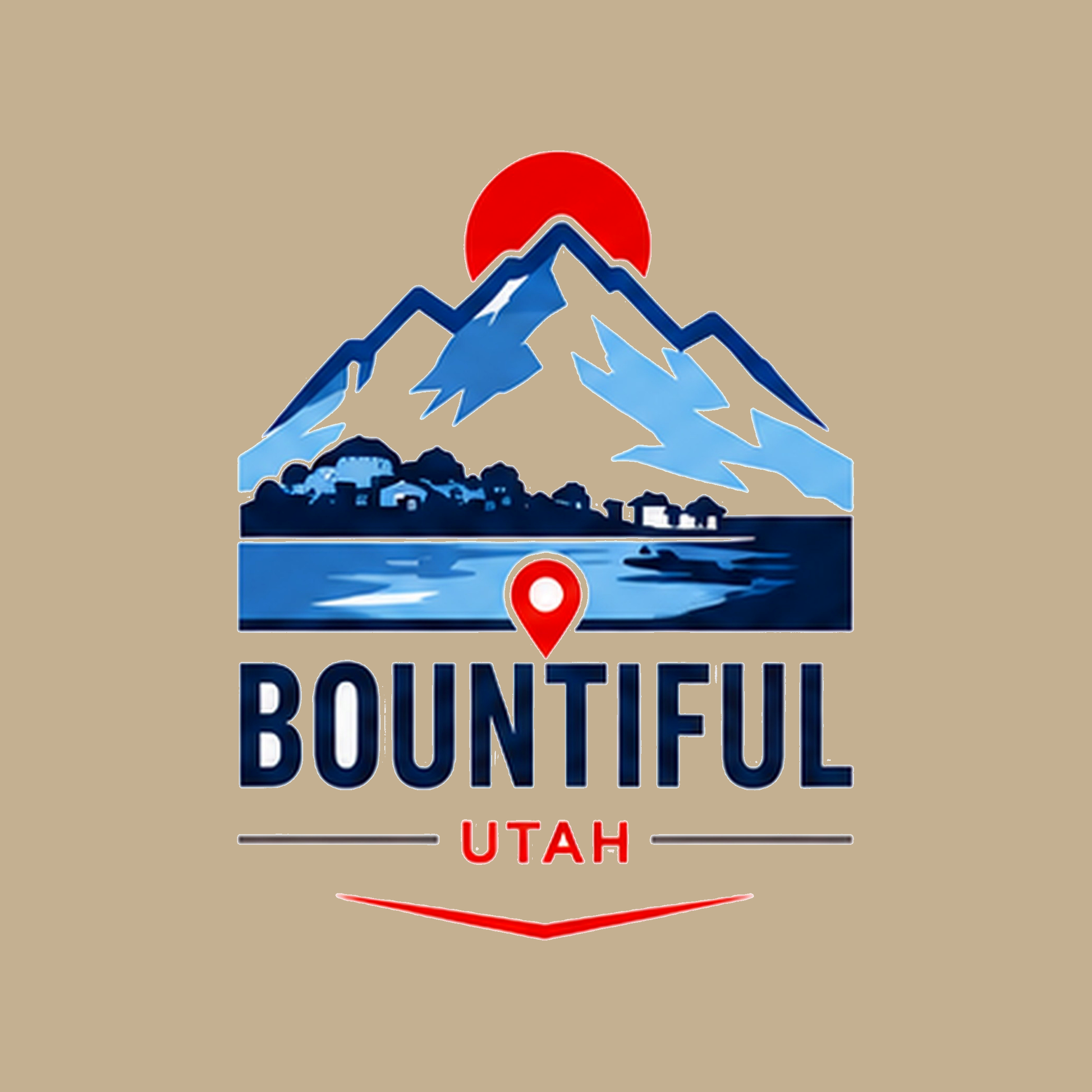 Bountiful logo full color on khaki