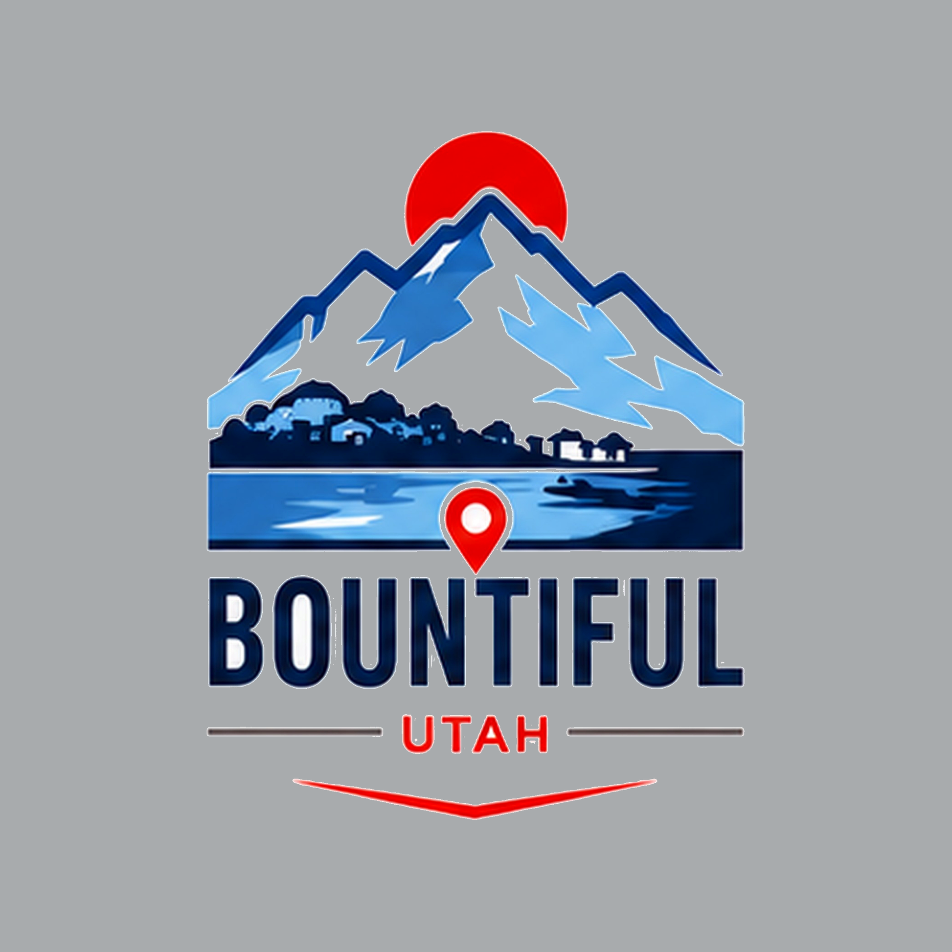 Bountiful logo full color on sport grey